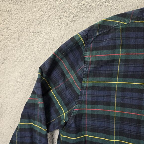 Le 31 Par Simons Mens Green Blue Button Up Plaid Shirt Preppy Size XL - Picture 3 of 12